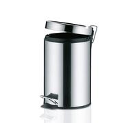 kela 21887, Cestino per il bagno da 3 l, Acciaio inox, 'Stampa', Metallizzato, silver