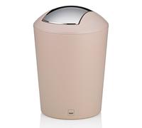 kela 22295, Cestino con Coperchio Basculante, 1,7 l, Plastica, 'Marta', Crema