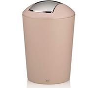 kela 22769, Cestino con Coperchio Basculante, 5 l, Plastica, 'Marta', Crema