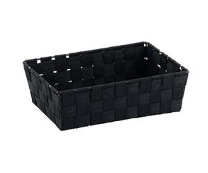 Kela 23021 - Cestino Alvaro, 29,5 x 20,5 x 8,5 cm, in plastica, 29,5 x 20,5 x 8,5 cm, Colore: Nero