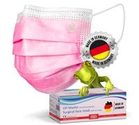 kela 50x Mascherine Chirurgiche Rosa | Certificate CE 100% Made in Germany | Inodori e Resistenti | Chirurgiche di tipo IIR Dispositivo Medico | Mascherina 3 Strati, 50 pezzi