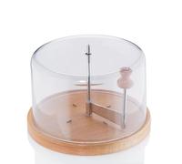 Kela 77090, Tagliere per Formaggio con Campana, Faggio/Acciaio Inox/Plastica, Diametro, Altezza 22 cm, Planum, Legno, Marrone, 16 x Ø 22cm