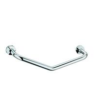 kela Ausilio per l'accesso alla vasca da bagno 49,5 cm MANO, maniglione per anziani, maniglione a parete per doccia o vasca da bagno, ottone cromato, lucido