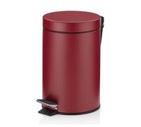 Kela Pedal Bin Mats 3L Secchio cosmetico Monaco 3 Litri, Metal, Red, One Size