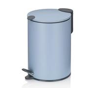 kela bidone per cosmetici 3l blu opaco, coperchio con chiusura silenziosa, bidone a pedale per bagno MATS, bidone per rifiuti da bagno con contenitore interno e maniglia per il trasporto