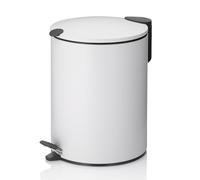 kela Mats Pattumiera da Bagno, Metallo, Bianco, 5 L