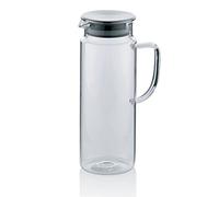 Kela 11397, Caraffa per Succo Pitcher 1 L, in Vetro, con Tappo in Acciaio Inox, ø 8,5 cm, Altezza 23 cm