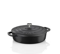 kela Casseruola Calido, Ø 28 cm, 3,2 l, in ghisa, nera, rotonda, fondo smaltato, resistente al calore fino a 300 °C, 12468