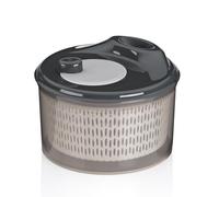kela Centrifuga per insalata con coperchio 23 cm DRY, Salad Spinner, colino in plastica, scolapasta per verdura, frutta, penne, grigio