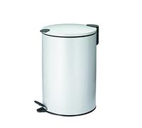 kela Mats Pattumiera a Pedale, Metallo, Bianco, 12 l