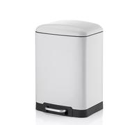 Kela pattumiera Davino, in Acciaio Inox, Bianco, 30 x 15 x 10 cm