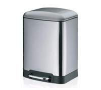kela Cestino a pedale 6 l, cestino per cosmetici con coperchio Silent Close, chiusura automatica DAVINO, cestino da bagno in acciaio inox con secchio interno, opaco