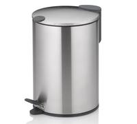 Kela Cestino per Cosmetici Mats 3 Litri Silent Close, Stainless Steel, Silver, H 23 cm, ∅ 17 cm