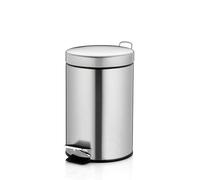 Kela 21888, Cestino per Il Bagno, 3 l, Sistema Silent Close, Acciaio Inox, 'Impronta', Opaco, Stainless Steel, Silver, One Size