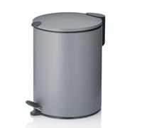 kela Cestino per cosmetici 5 l grigio chiaro opaco, coperchio Silent Close, Cestino per il bagno MATS, cestino per il bagno con secchio interno e manico per il trasporto