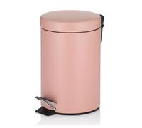Kela Kosmetikeimer Rose Metall perlrosa 26, 0cm 17, 0cmØ 3, 0l 20525, Cestino per Il Bagno da 3 l, Sistema Silent Close, 'rosé', Rosa, Metal, One Size