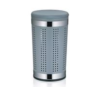 Kela 21819, Cesto Per Biancheria Con Cuscino, 60,5 Cm Di Altezza, Metallo, Sevilla, Grigio Chiaro, Gray, One Size