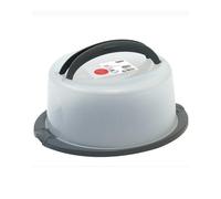 kela Contenitore Deli per torte fino al diametro di 28 cm, in plastica PP, grigio grafite, resistente a temperature da -40 °C a 100 °C, due maniglie, 12173