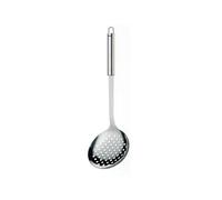 kela Cucchiaio scanalato in Acciaio Inox 35 x 11,5 cm Rondo, Cucchiaio scanalato, Cucchiaio per friggere Lavabile in lavastoviglie, Lucido