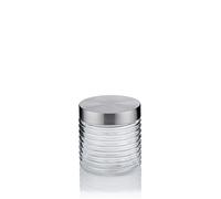 Kela Diana - Barattolo rotondo in vetro scanalato, in acciaio inox, Vetro, 0,75 l