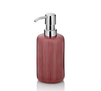 kela Dispenser di sapone 350 ML AVA, Rosso, Ceramica, Flacone Pompa, Dispenser di liquidi Stoviglie Ricaricabile, Lucido