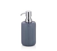 kela Dispenser di sapone da 350 ml AVA, dispenser di sapone blu, in ceramica, con pompa, dispenser per detersivo ricaricabile, lucido