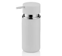 kela Dispenser per sapone 300 ml PER, dispenser per sapone bianco in ceramica, superficie antiscivolo, flacone con pompa, dispenser per detersivo, opaco