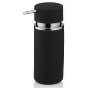 Kela 20421 Dispenser per Sapone in Ceramica per, Diametro 6,5 cm, 300 ml, 6,50 x 6, 50 x 16,50 cm, Nero