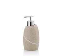 Kela Dispenser di Sapone Liquido Talus di Poly in Beige, 7.5 x 7.5 x 16 cm