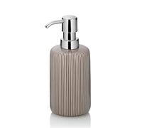 kela Dispenser per sapone 350 ml AVA, dispenser per sapone grigio, ceramica, flacone con pompa, dispenser per detersivo riempibile, lucido