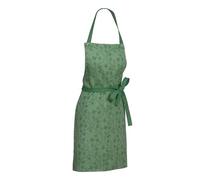 kela Grembiule Cora, 80 cm x 67 cm, 100% cotone, verde, motivo floreale, 190 g/mq, lavabile a 40 °C, 12816
