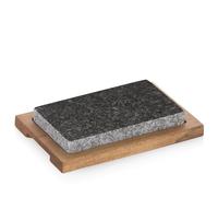 Kela Hot Stone con Piatto da Portata, griglia in Pietra, bistecchiera in Pietra lavica 24 x 16 x 4 cm, griglia in Pietra Calda, Country