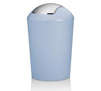 kela Marta - Pattumiera per cosmetici, colore blu, 1,7 l, con coperchio basculante, in plastica, colore: blu ghiaccio opaco