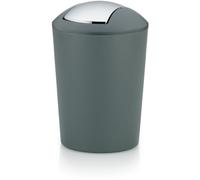 Kela 22302, Cestino con Coperchio Basculante, 5 l, Plastica, 'Marta', Grigio