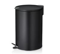kela Mats Pattumiera a Pedale, Metallo, Nero, 12 l