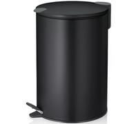 kela Mats Pattumiera a Pedale, Metallo, Nero, 12 l