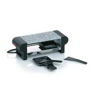 Kela 66493, Raclette con Piastra in Granito, per 2 Persone, 350 W, 230 V, Splügen, Stoneware, Schwarz