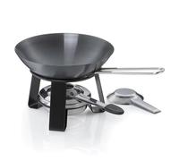 kela Mini Wok Joy, Ø 18 cm, 0,35 L, in acciaio, nero, con Rechaud e bruciatore per pasta, senza PFAS, 10059