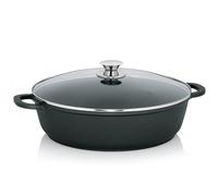 Kela 11555, Padella, Rivestimento Antiaderente, Ghisa di Alluminio 5 mm, 5 l, 36 cm di Diametro, Adatta a Piani a induzione, Kerros, Aluminum