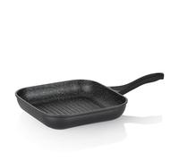 kela Padella grilla induzione scanalata 28x28 cm STELLA NOVA, padella quadrata per bistecche con sistema Oil Control, rivestimento in alluminio pressofuso, manico soft touch