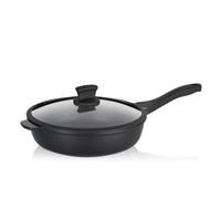 kela brasiera 28cm bordo alto STELLA NOVA, padella a induzione con coperchio in vetro, rivestimento in alluminio fuso, padella per paella