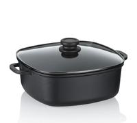 kela Padella per stufato 28 cm bordo alto ATURA, induzione Padella con coperchio 6 L, alluminio pressofuso con rivestimento ceramico, padella per paella