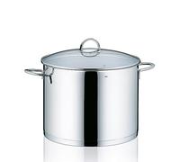 kela Pentola per verdure 28 cm CAILIN, pentola per patate Pentola per minestre Induzione 12,75 L, acciaio inossidabile 18/10, coperchio in vetro, pentola grande, senza rivestimento