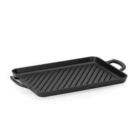 kela piastra grill a induzione 35 x 25 cm CALIDO, piastra grill in ghisa smaltata per il fornello, resistente al calore fino a 300°C, nero