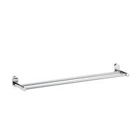 kela portasciugamani doppio 75,5 cm, portasciugamani con 2 portasciugamani, montaggio a parete, portasciugamani senza foratura, LUCIDO, acciaio inox lucido