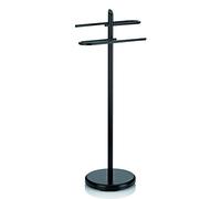 kela Portasciugamanida terra 88 cm, portasciugamani con 2 barre, KEN, metallo verniciato a polvere, portasciugamani nero