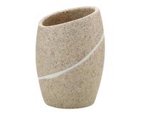 Kela Portaspazzolino Talus di Poly in beige, 8 x 8 x 11 cm