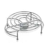 Kela 17600 Fornellino, 1 Portalume, Metallo Cromato, Globul, 18/10 Steel, Argento, 21 x 18 x 1 cm