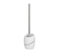 kela Talus 20304 - Scopino WC in poliresina, effetto pietra naturale, Ø 11 cm, colore: Bianco