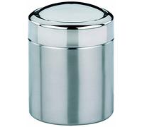 kela Secchio per cosmetici 1,5 l, mini cestino per il bagno con coperchio a molla, plastica, ANO, piccolo cestino da tavolo in acciaio inossidabile opaco